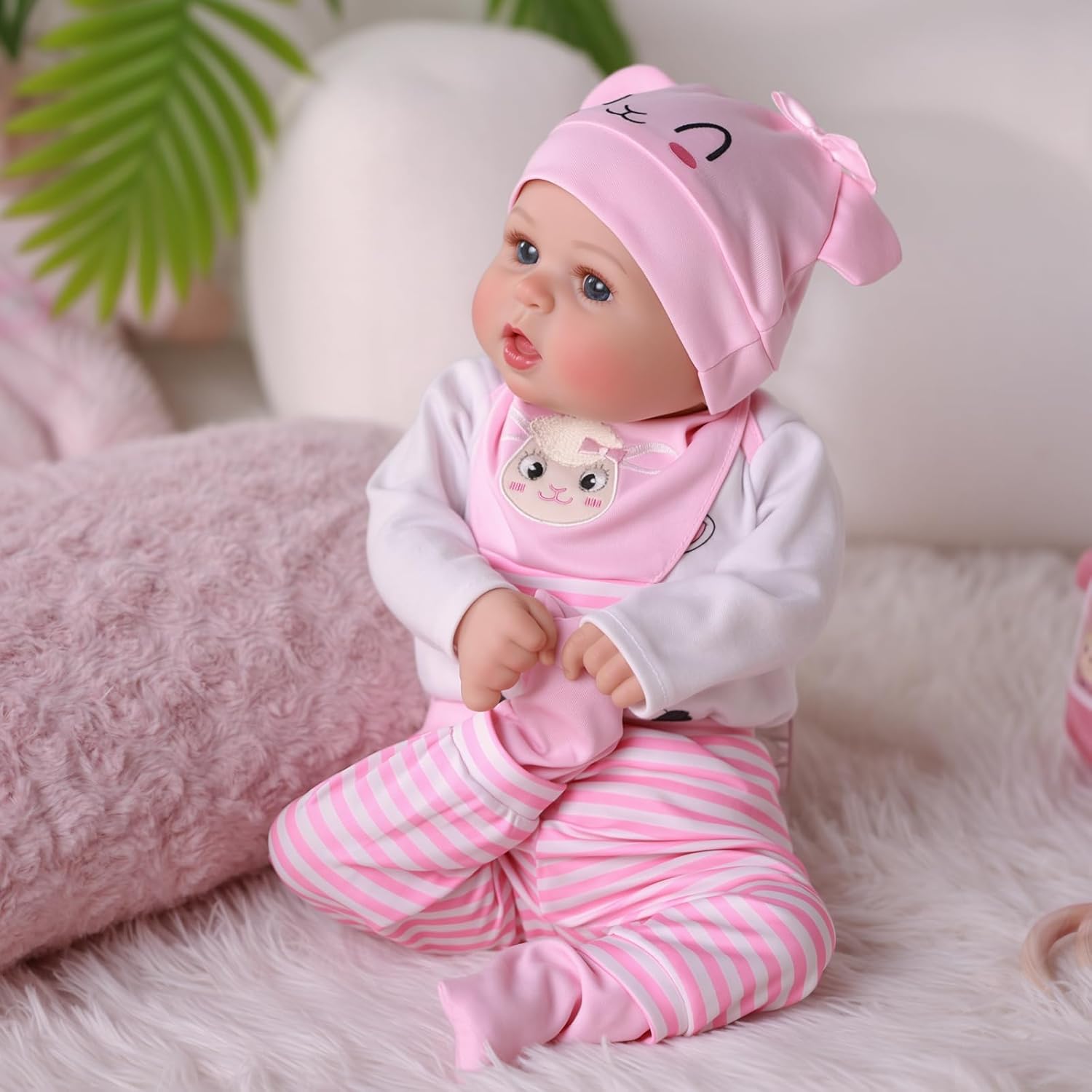 BABESIDE Drink and Wet Reborn Baby Dolls Girl – 20 Inch Adoreable Realistic Silicone Baby Doll, Can Drink Water and Pee, Poseable, Gift Set with Accessories for Girls Age 3  Pretend Play & Collection